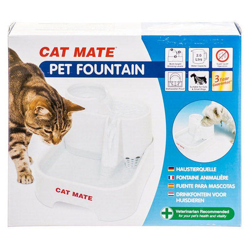 Cat Mate Pet Fountain - White - 035368093357