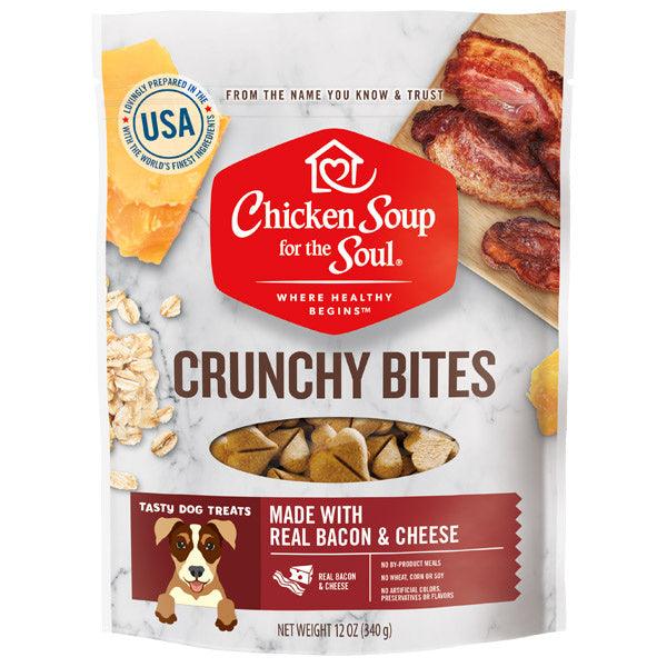 Chicken Soup For The Soul Bacon and Cheese Crunchy Bites Dog Treats - 819239013459