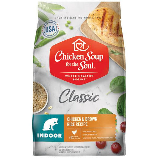 Chicken Soup For The Soul Indoor Recipe with Chicken & Brown Dry Cat Food - 819239013145