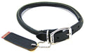 Circle T Pet Leather Round Collar - Black - 076484108501