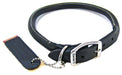 Circle T Pet Leather Round Collar - Black - 076484108303
