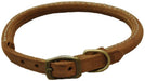 CircleT Rustic Leather Dog Collar Chocolate - 076484321337
