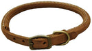 CircleT Rustic Leather Dog Collar Chocolate - 076484321351