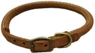 CircleT Rustic Leather Dog Collar Chocolate - 076484321658