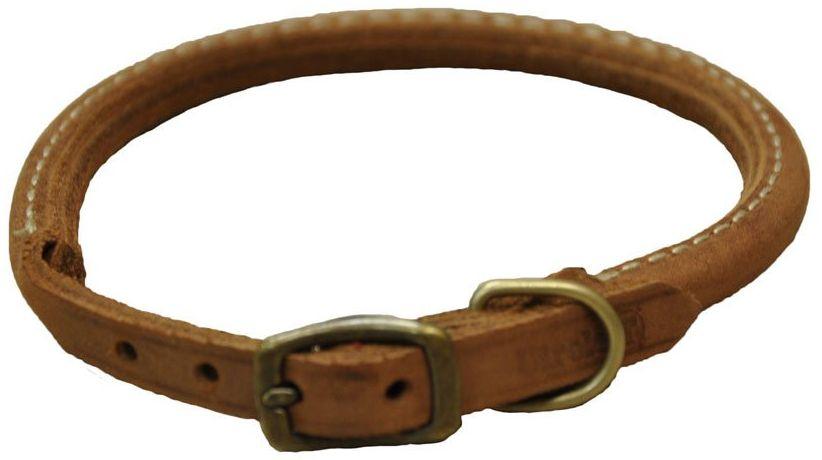 CircleT Rustic Leather Dog Collar Chocolate - 076484321658