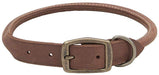 CircleT Rustic Leather Dog Collar Chocolate - 076484321511