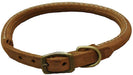 CircleT Rustic Leather Dog Collar Chocolate - 076484321344