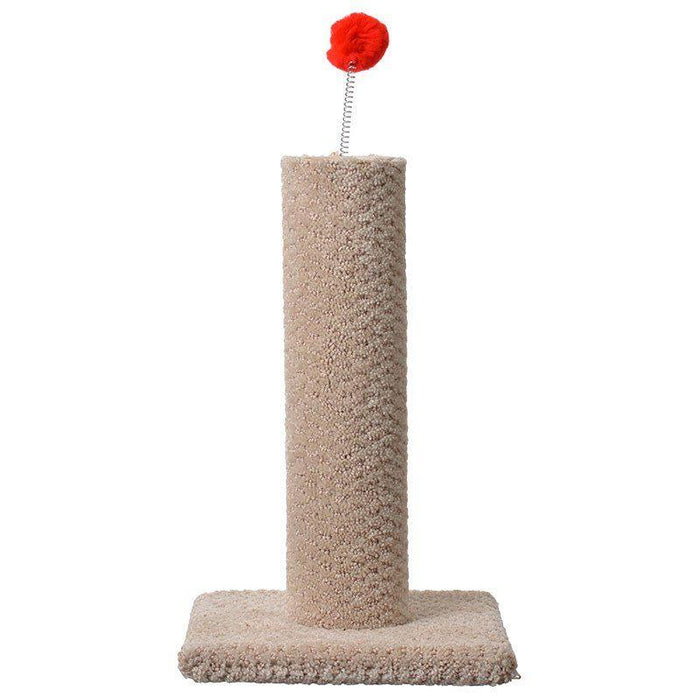 Classy Kitty Carpeted Cat Post with Spring Toy - 034202490017