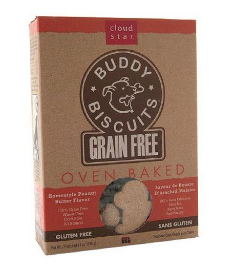 Cloud Star Buddy Biscuits Grain Free Oven Baked Peanut Butter Dog Treats - 693804281500
