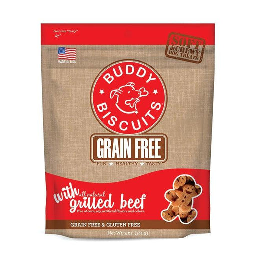 Cloud Star Buddy Biscuits Grain Free Soft and Chewy Grilled Beef Dog Treats - 693804282101