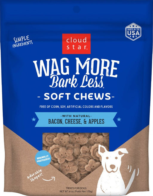 Cloud Star Wag More Bark Less Soft Chews Bacon Cheese & Apples Dog Treats - 693804772008