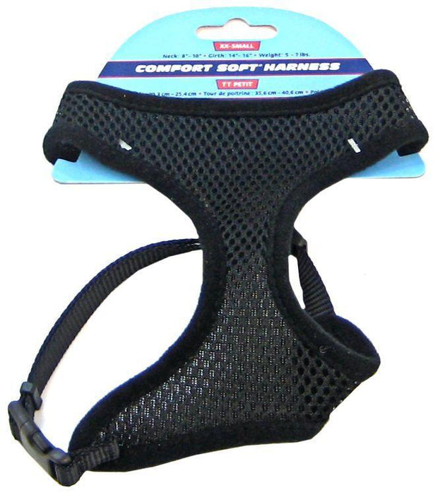 Coastal Pet Comfort Soft Adjustable Harness - Black - 076484063039