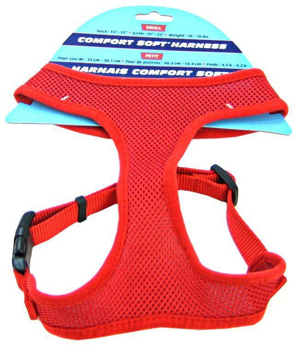Coastal Pet Comfort Soft Adjustable Harness - Red - 076484661419
