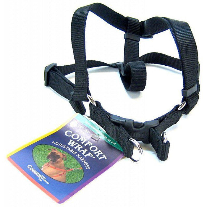 Coastal Pet Comfort Wrap Adjustable Harness - Black - 076484069635