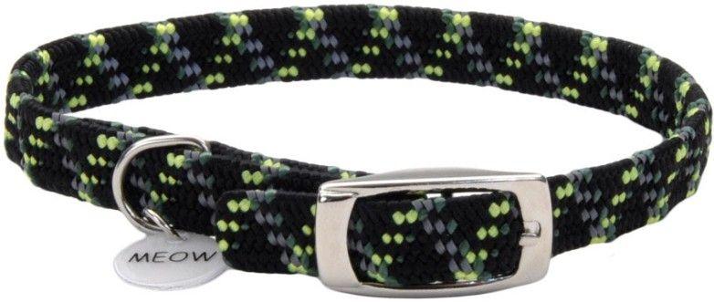 Coastal Pet Elastacat Reflective Safety Collar with Charm Black/Green - 076484746161