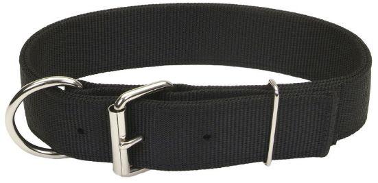Coastal Pet Macho Dog Double-Ply Nylon Collar with Roller Buckle 1.75" Wide Black - 076484590306