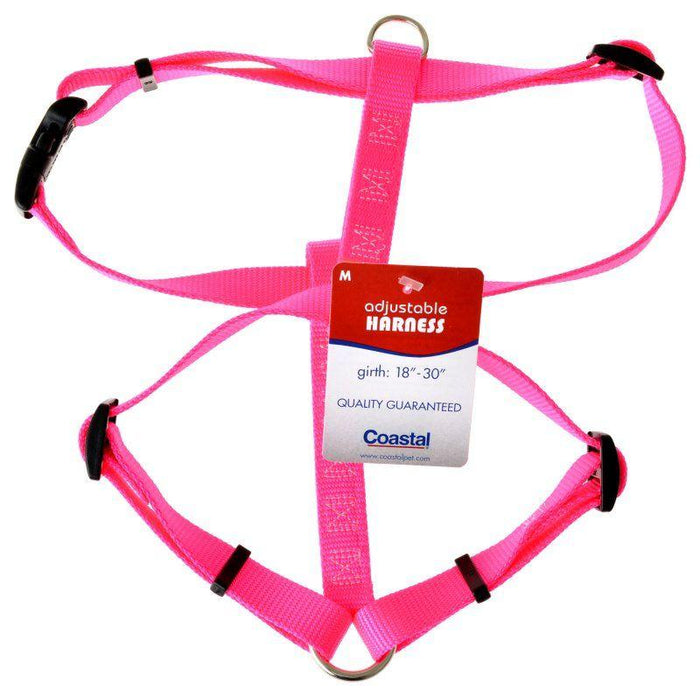 Coastal Pet Nylon Adjustable Harness - Neon Pink - 076484088902