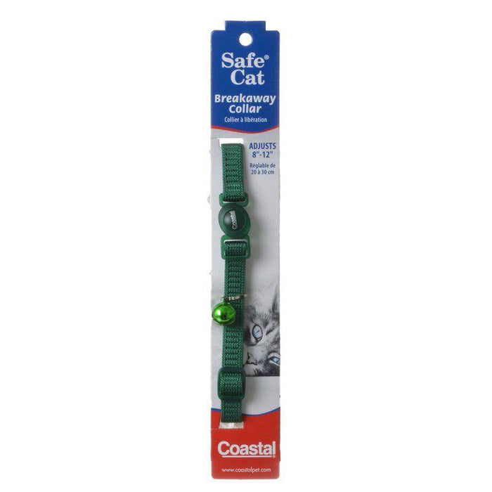 Coastal Pet Safe Cat Nylon Adjustable Breakaway Collar - Hunter Green - 076484550119