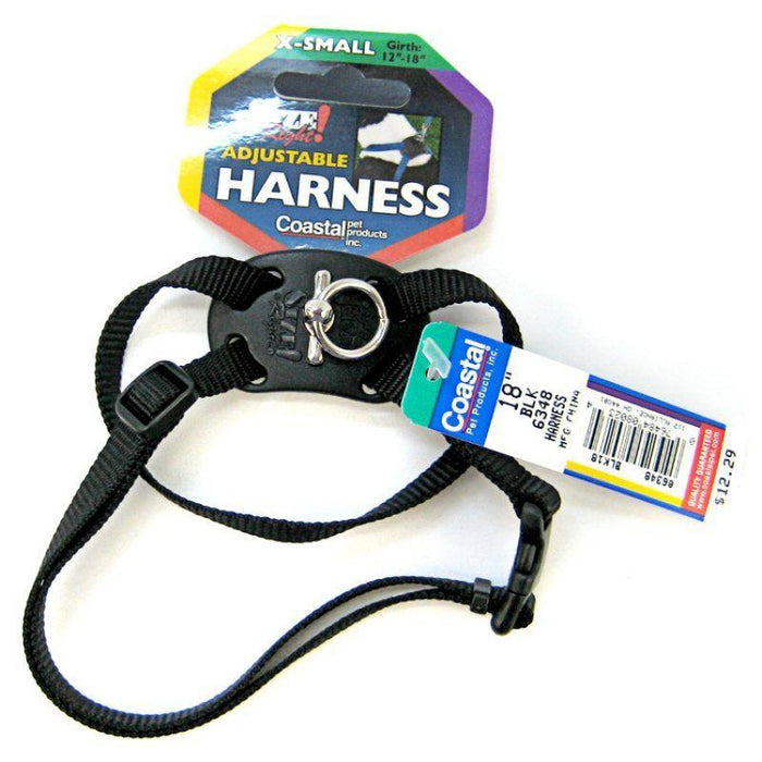 Coastal Pet Size Right Adjustable Nylon Harness - Black - 076484080234