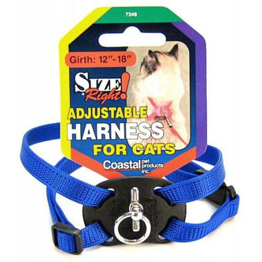 Coastal Pet Size Right Nylon Adjustable Cat Harness - Blue - 076484073427