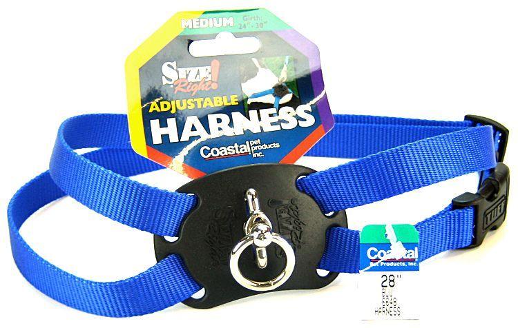 Coastal Pet Size Right Nylon Adjustable Harness - Blue - 076484088841