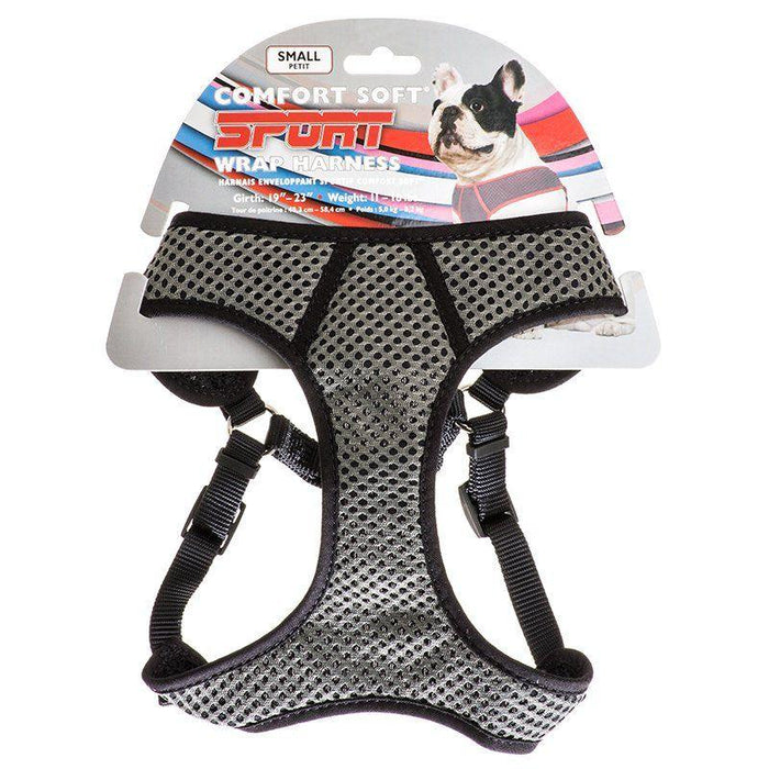 Coastal Pet Sport Wrap Adjustable Harness - Black - 076484648045