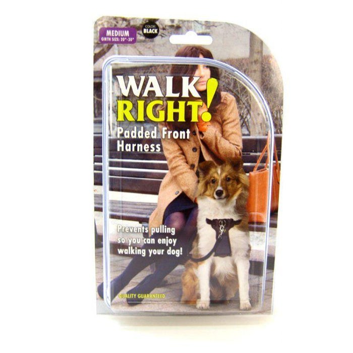 Coastal Pet Walk Right Padded Harness - Black - 076484616815