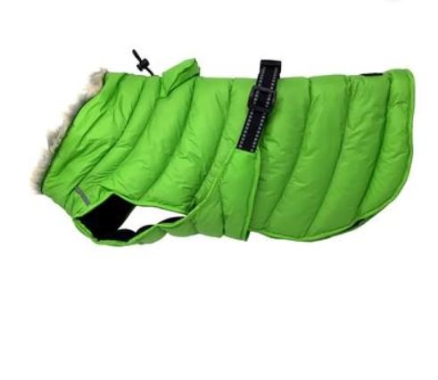 Doggie Design Alpine Extreme Cold Puffer Coat - Lime Green - 812178031416