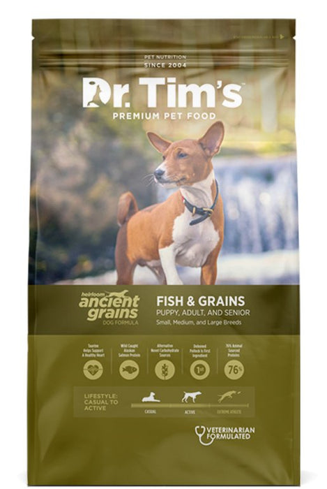 Dr. Tim's Heirloom Ancient Grains Fish Recipe Dry Dog Food - 853079003669