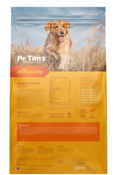 Dr. Tim's Metabolite Weight Management Formula Dry Dog Food - 853079003683