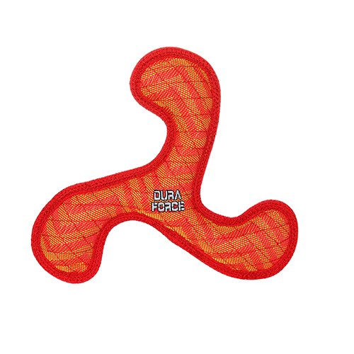DuraForce Boomerang ZigZag Dog Toy, Red-Red - 180181909535