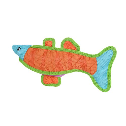 DuraForce Fish Dog Toy, Blue Orange Pink - 180181024603