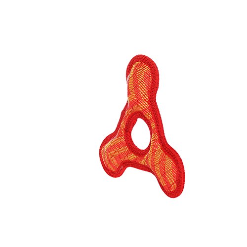 DuraForce Junior TriangleRing ZigZag Dog Toy, Red-Red - 180181909696