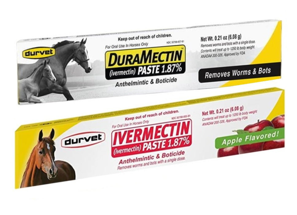 Durvet Ivermectin Paste 1.87% (Apple Flavored) Horse Dewormer - 0.21 oz -