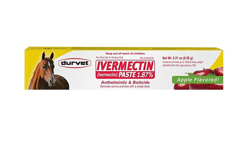 Durvet Ivermectin Paste 1.87% (Apple Flavored) Horse Dewormer - 0.21 oz - 725185288585