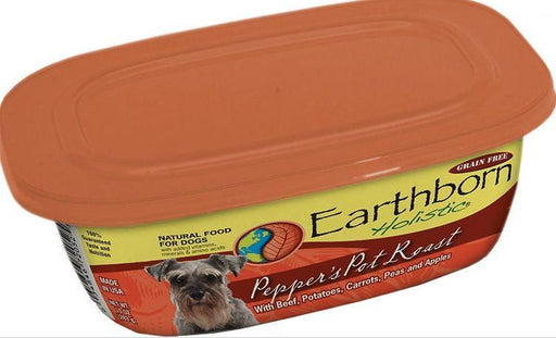 Earthborn Holistic Pepper's Pot Roast Gourmet Dinners Grain Free Moist Dog Food Tubs - 034846720624