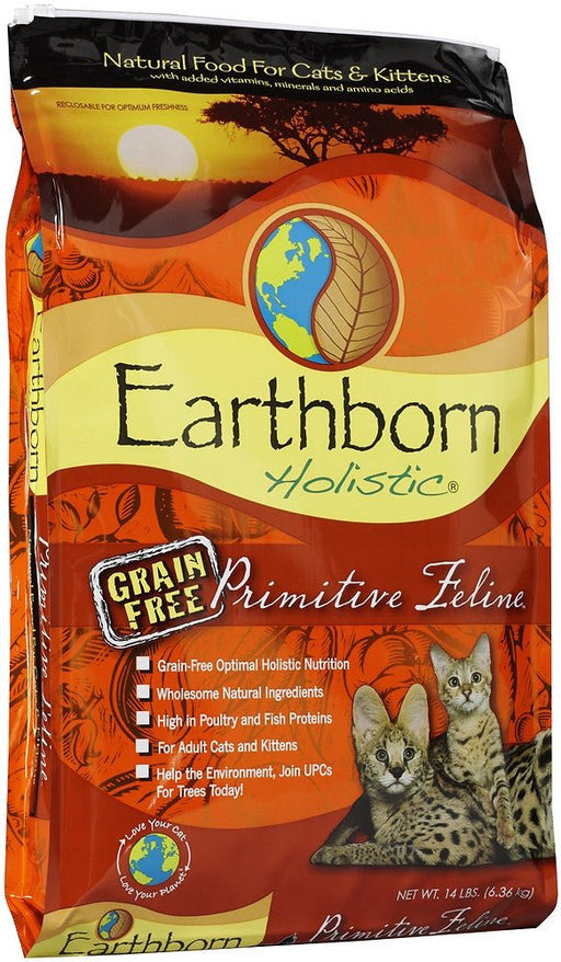 Earthborn Holistic Primitive Feline Grain Free Natural Cat Food - 034846718218