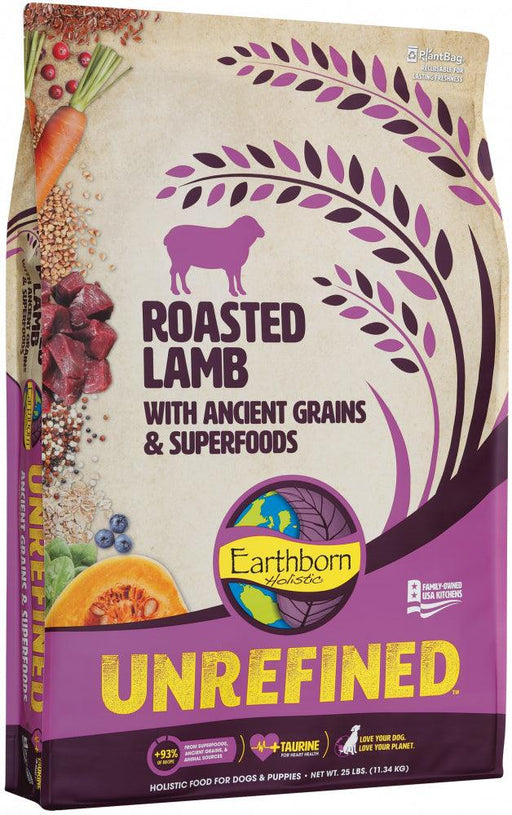 Earthborn Holistic Unrefined Roasted Lamb with Ancient Grains & Superfoods Dry Dog Food - 034846541007