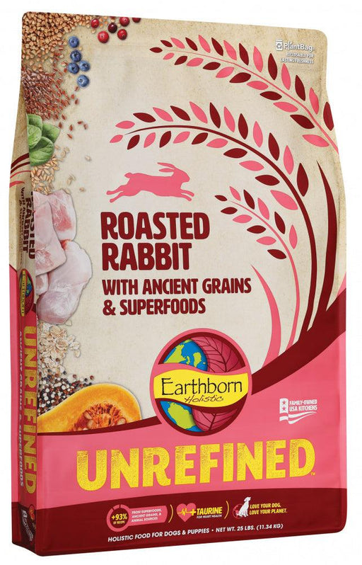 Earthborn Holistic Unrefined Roasted Rabbit with Ancient Grains & Superfoods Dry Dog Food - 034846540802