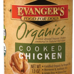 Evangers 100% Organic Cooked Chicken Canned Dog Food - 077627510991
