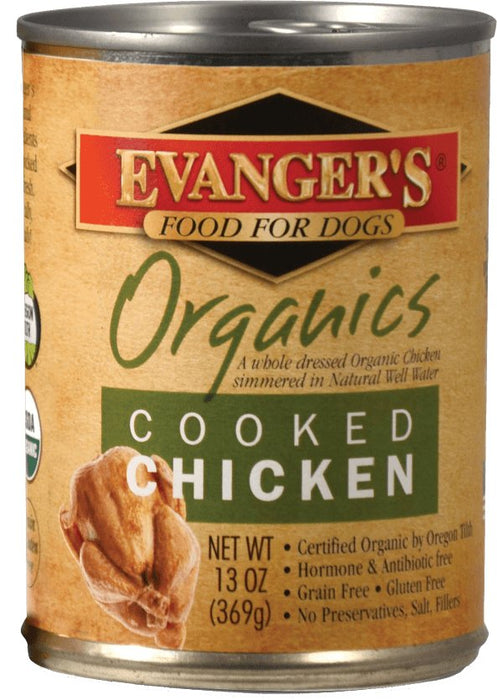 Evangers 100% Organic Cooked Chicken Canned Dog Food - 077627510991