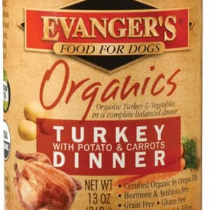 Evangers 100% Organic Turkey with Potato And Carrots Canned Dog Food - 077627511134