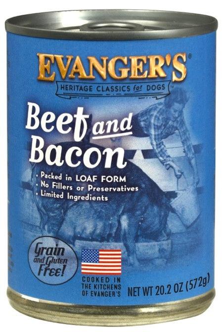 Evangers Classic Beef with Bacon Canned Dog Food - 077627111044