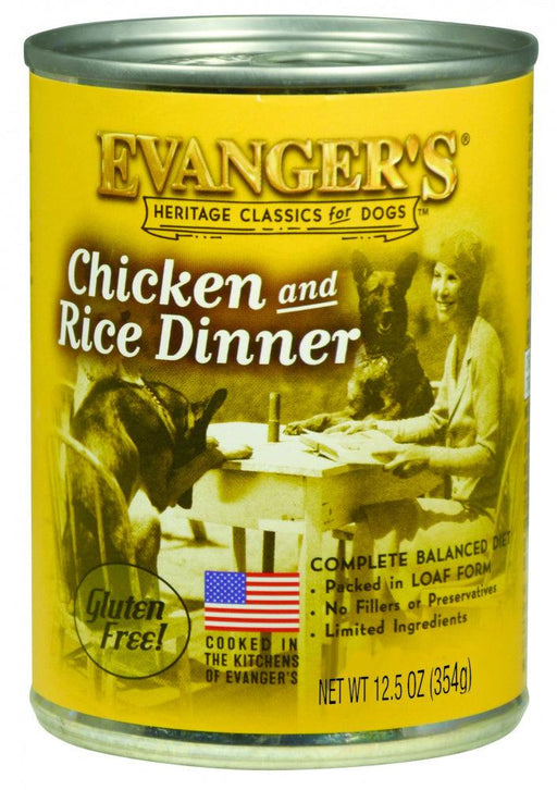 Evangers Classic Chicken and Rice Dinner Canned Dog Food - 077627111181