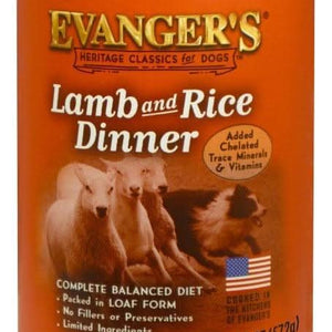 Evangers Classic Lamb and Rice Dinner Canned Dog Food - 077627111341