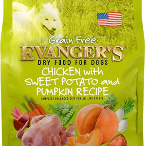 Evangers Grain Free Chicken Sweet Potato and Pumpkin Dry Dog Food - 077627401213