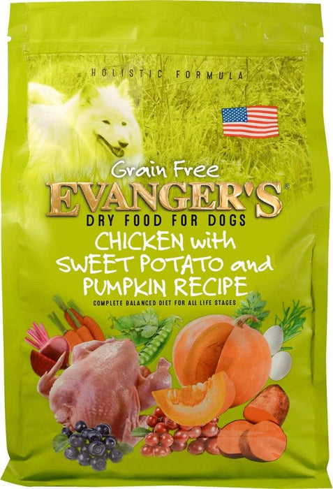 Evangers Grain Free Chicken Sweet Potato and Pumpkin Dry Dog Food - 077627401213
