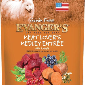 Evangers Grain Free Meat Lover's Medley with Rabbit Dry Dog Food - 077627401374