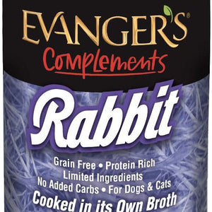 Evangers Grain Free Rabbit Canned Dog and Cat Food - 077627311017