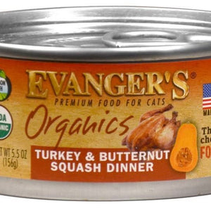 Evangers Organics Turkey and Butternut Squash Canned Cat Food - 077627511110